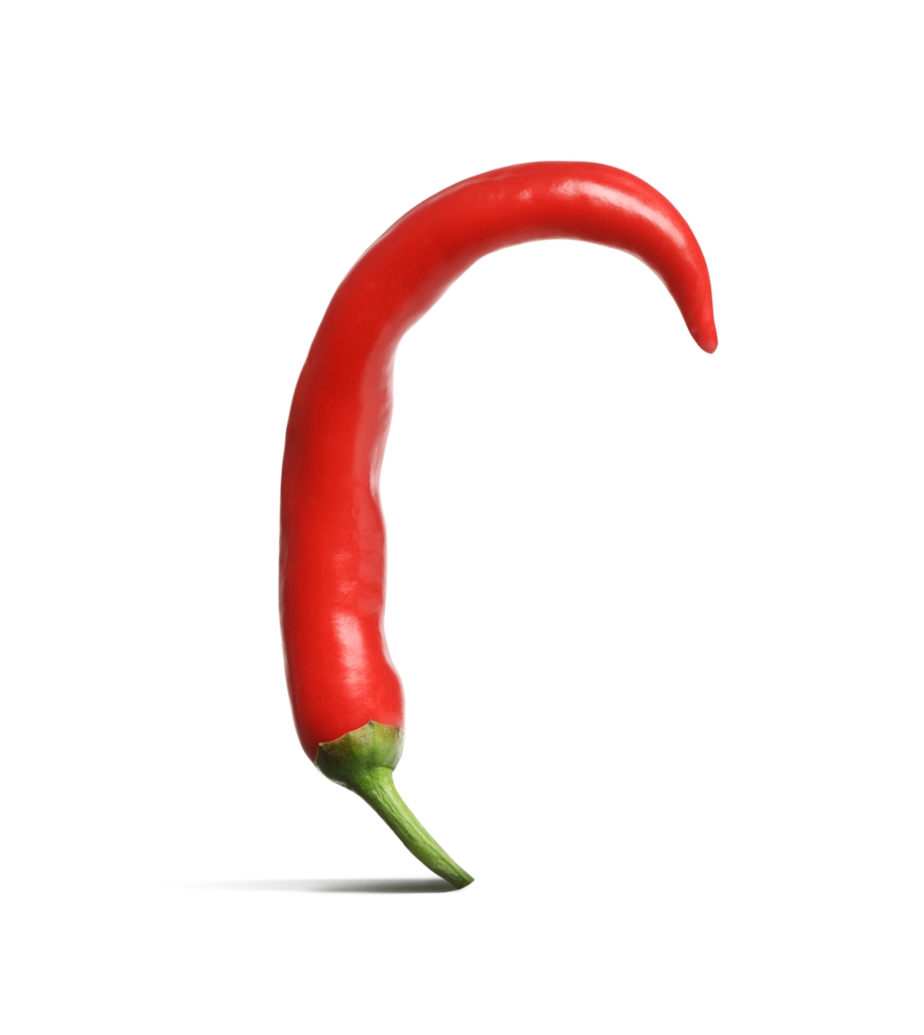 Chili,Pepper,Symbolizing,Male,Sexual,Organ,On,White,Background.,Potency