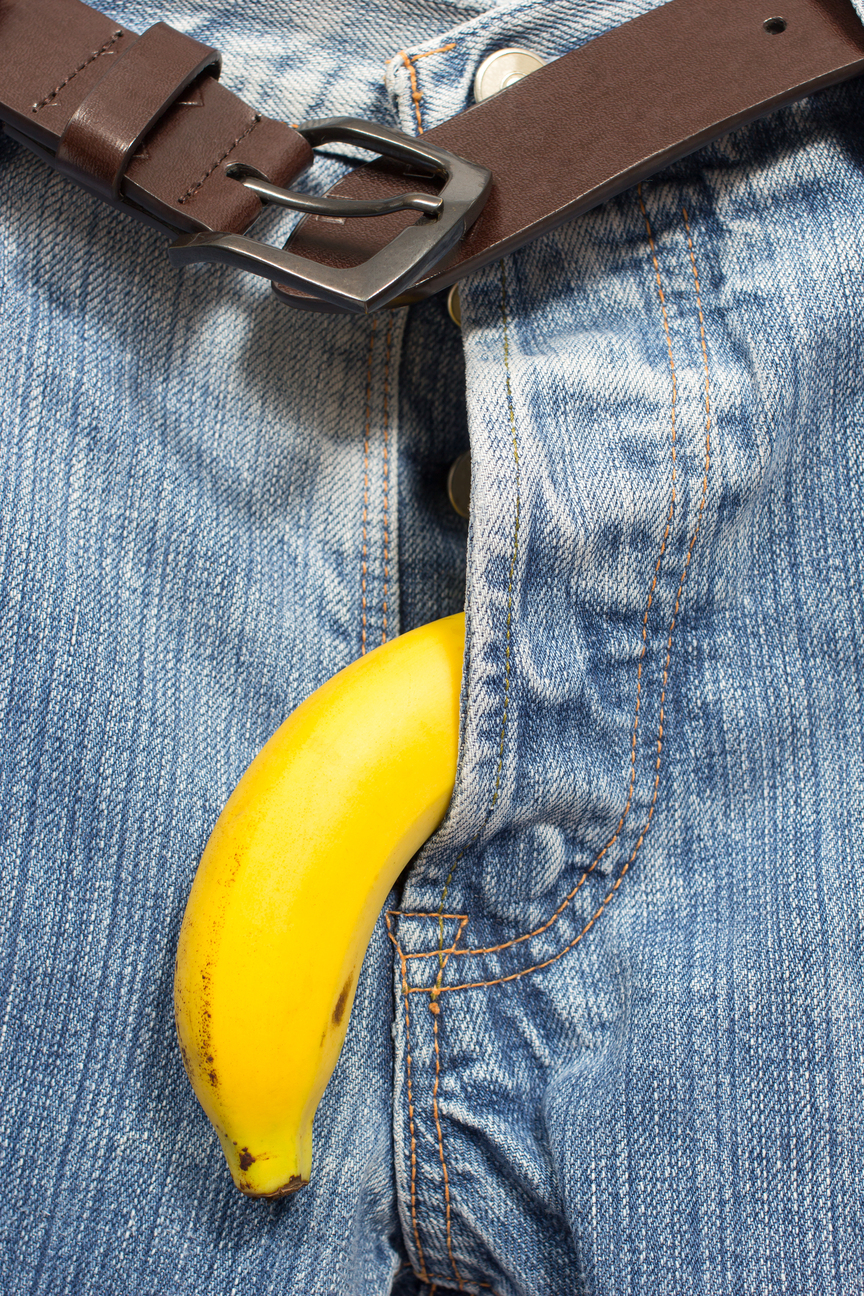 Banana,&,Jeans,For,Sex,Problem,,Erectile,Dysfunction,Concept